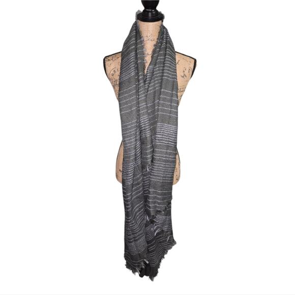 Lifestyle Taleen Grey and‎ Purple Elegant Striped Scarf New! - Picture 3 of 10